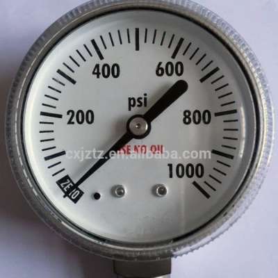 Y50ASS 50mm oxygen pressure gauge in screw plastic window,medical gauge