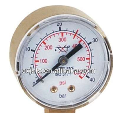 50mm oxygen pressure gauge in snap on plastic window