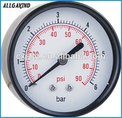 standard pressure gauge  Manometer With Black Case PC window in back mount